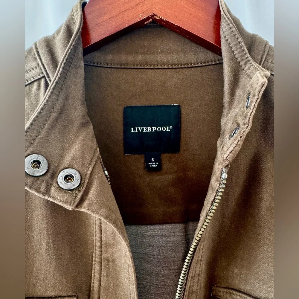 Liverpool Women’s Olive Green Military-Inspired Jacket – Like New, Size S